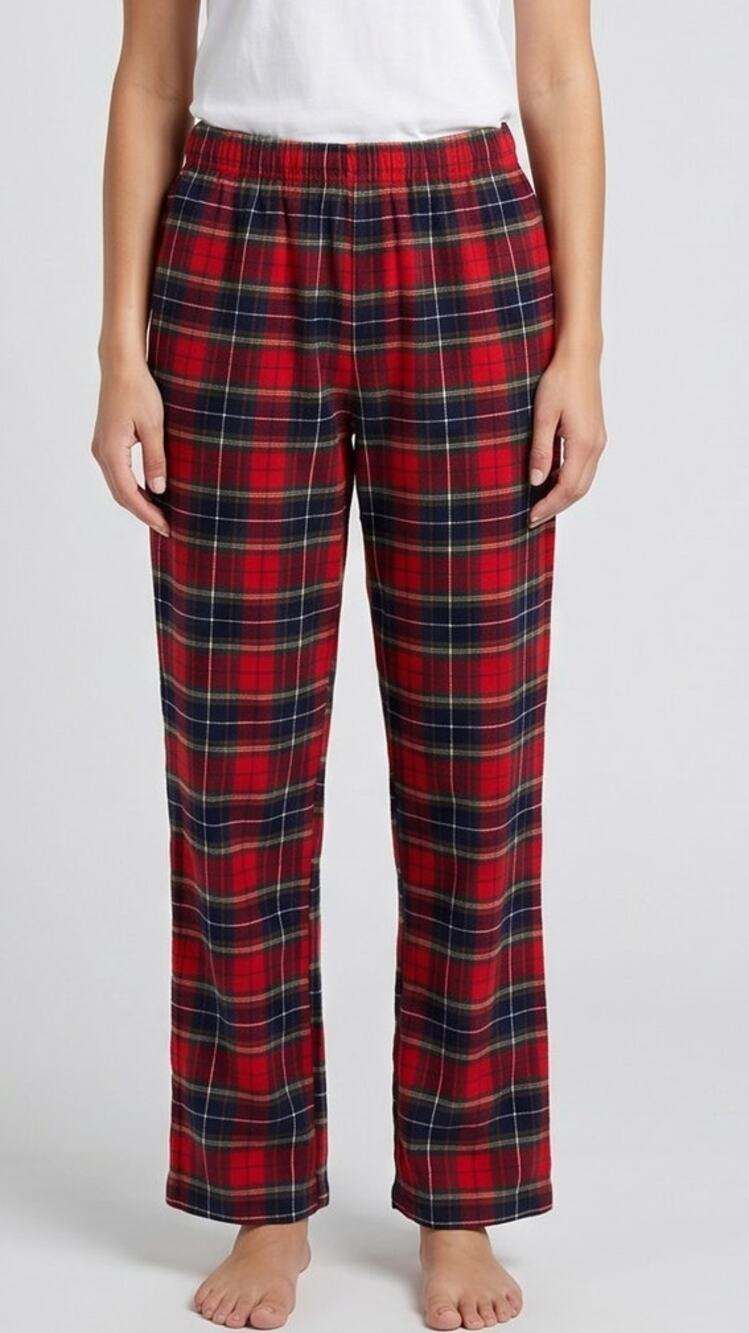Old Navy Womens Medium Red Black Plaid Flannel Sleep Lounge Pants